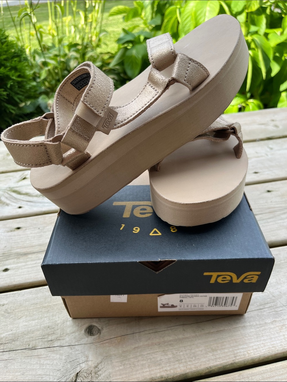Teva Women's Platform Sandals in Light Tan